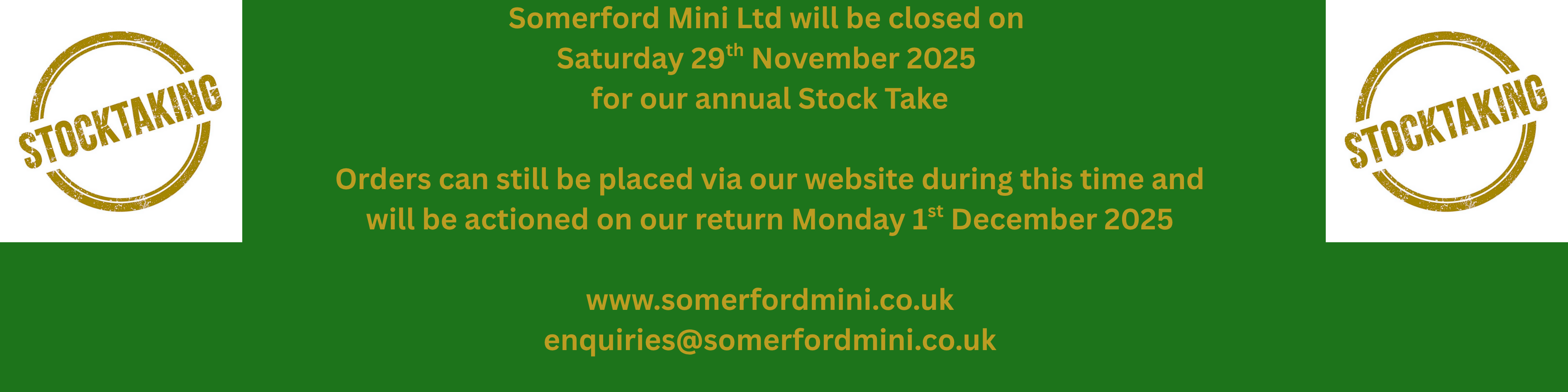 Annual Stock Take